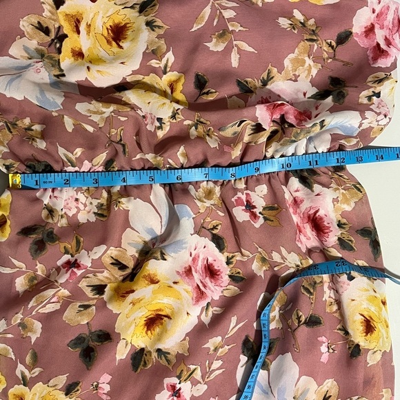 Miley + Molly Floral Maxi Dress in Pink and Yellow size small - Picture 6 of 9